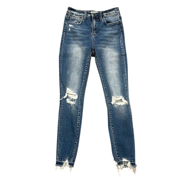 Flying Monkey Blue Skinny Jeans with Distressed Details - Picture 1 of 7
